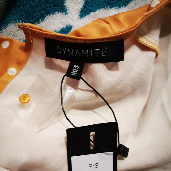 NEW | Dynamite Yellow Polka Dot Romper - Picture 9 of 10